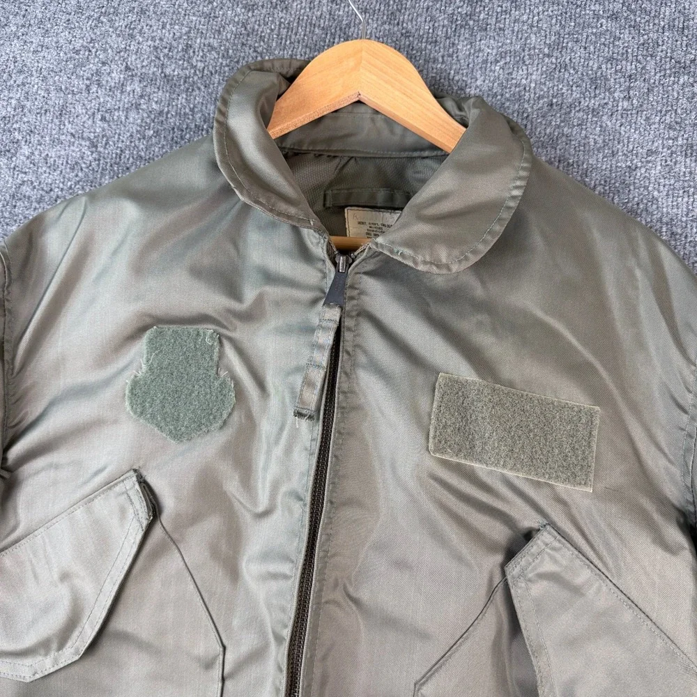 VTG 80s Alpha Industries CWU-36/P Flyers Jacket Mens Large Military Bomber Green